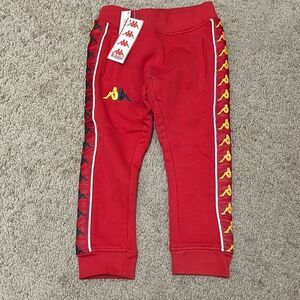 Kappa 24 Mo Banda Taggart Man Logo Track Pant Jogger Red Sporty Loungewear New